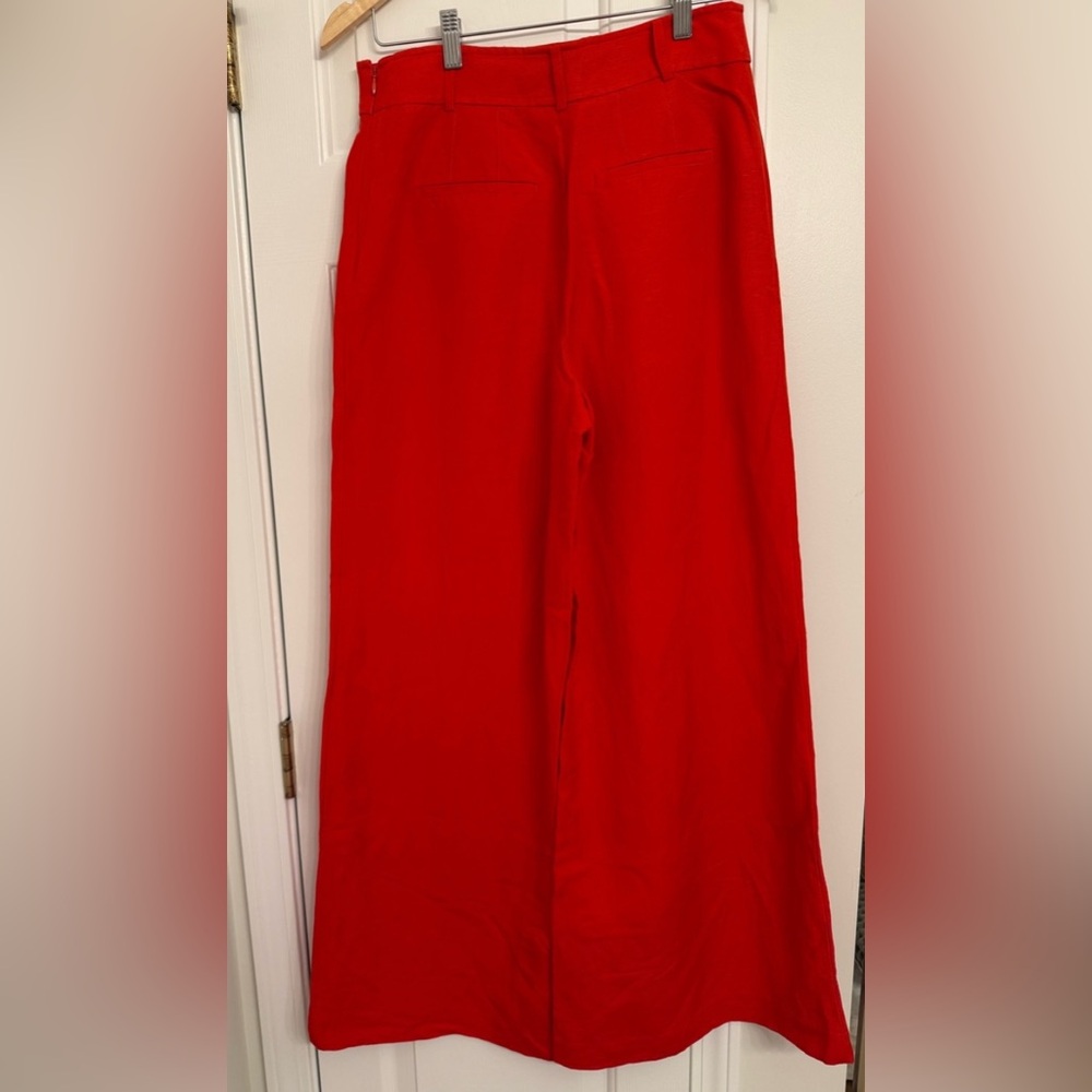 NWT! Ann Taylor The Statement Palazzo Pant in Linen Blend - Size 4 - Picture 6 of 7
